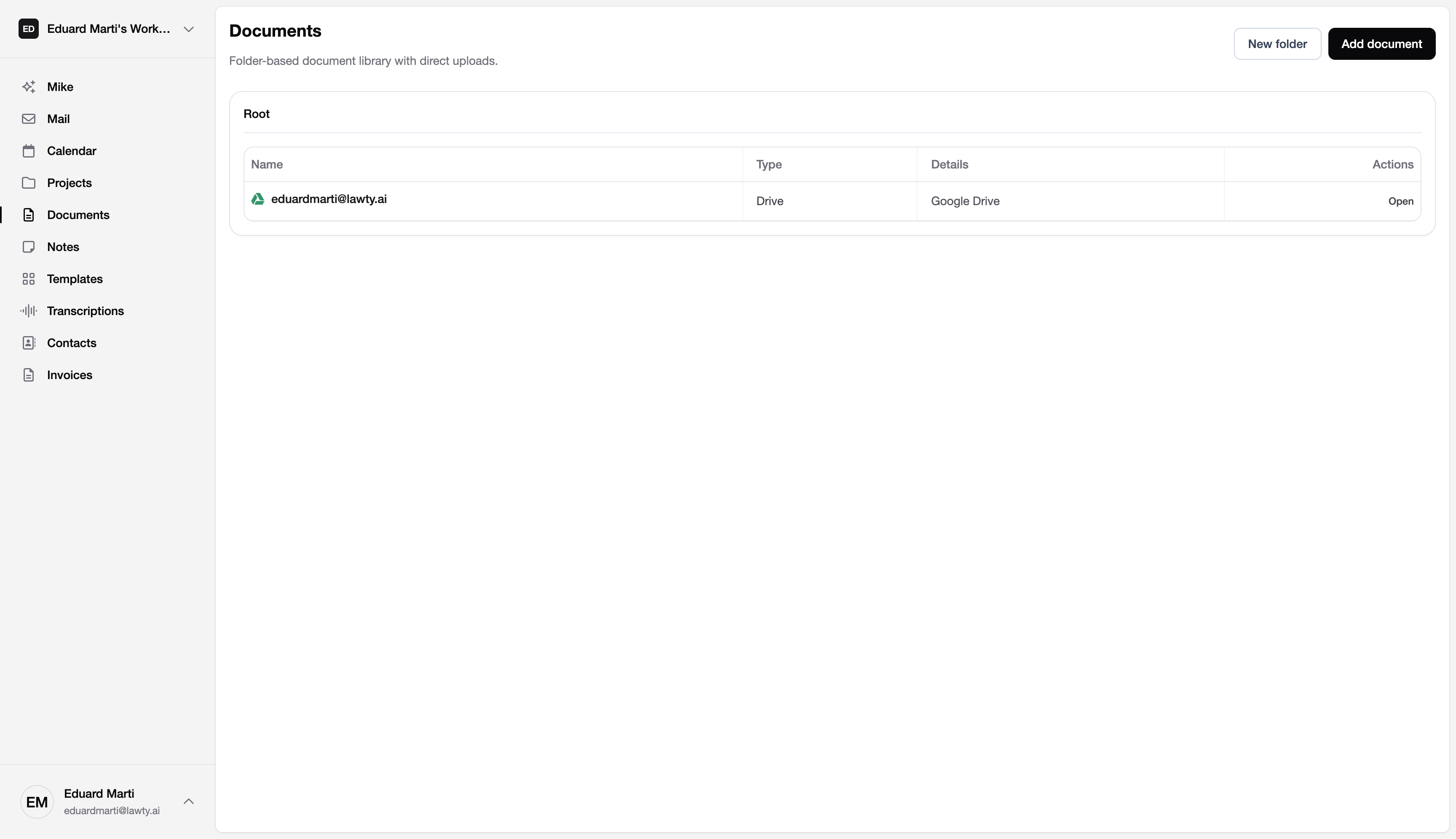 Vault product screenshot